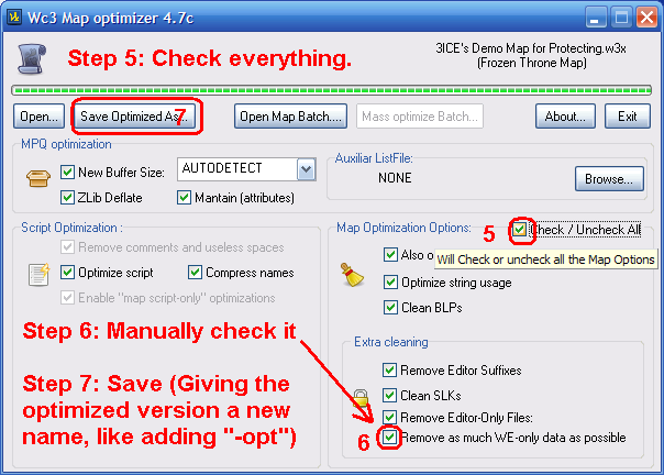 Settings and Save